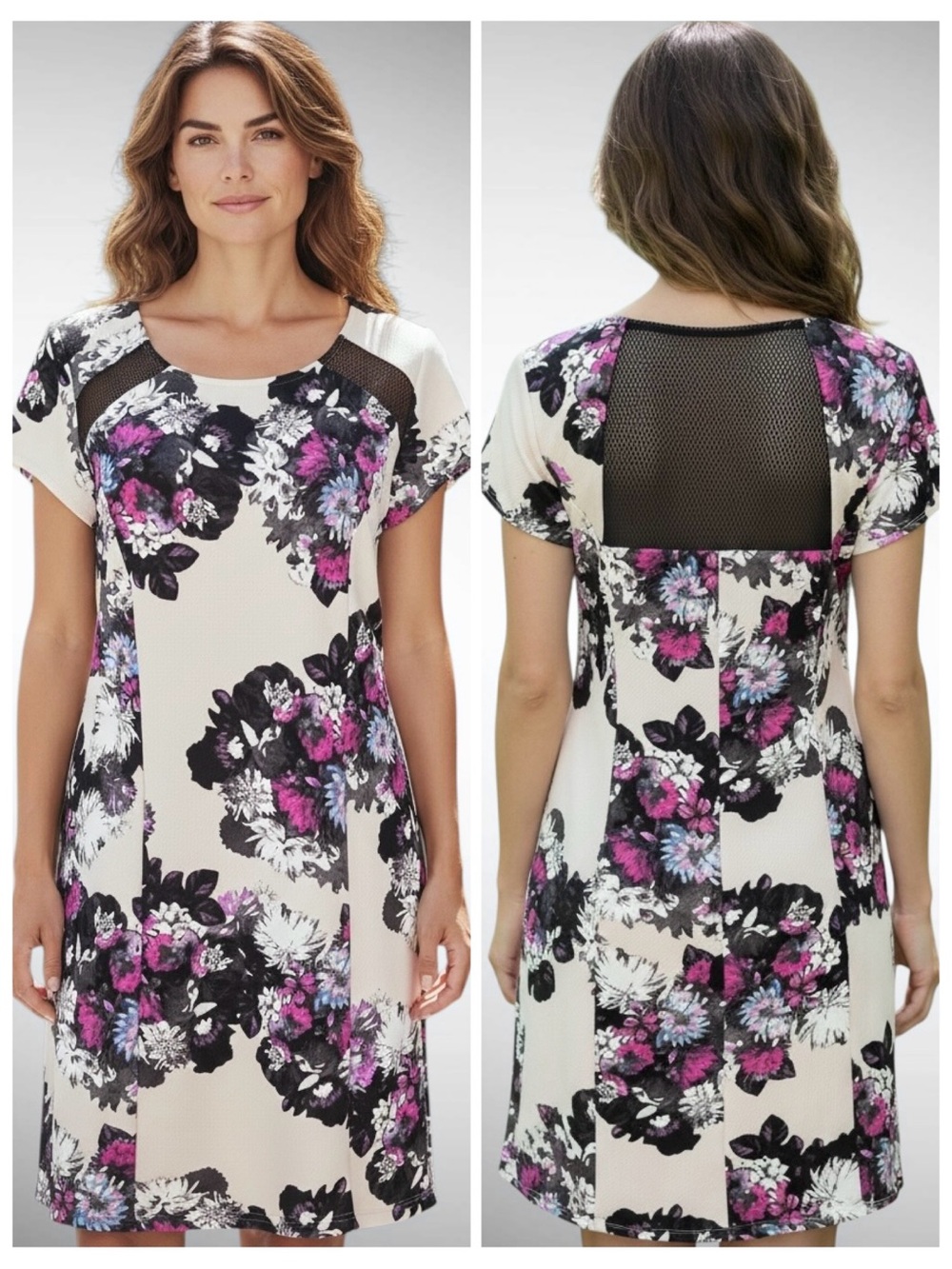 INC International Concepts Illusion-Back Floral Sheath Dress